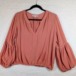 O'Neill Terracotta Peasant Blouse
